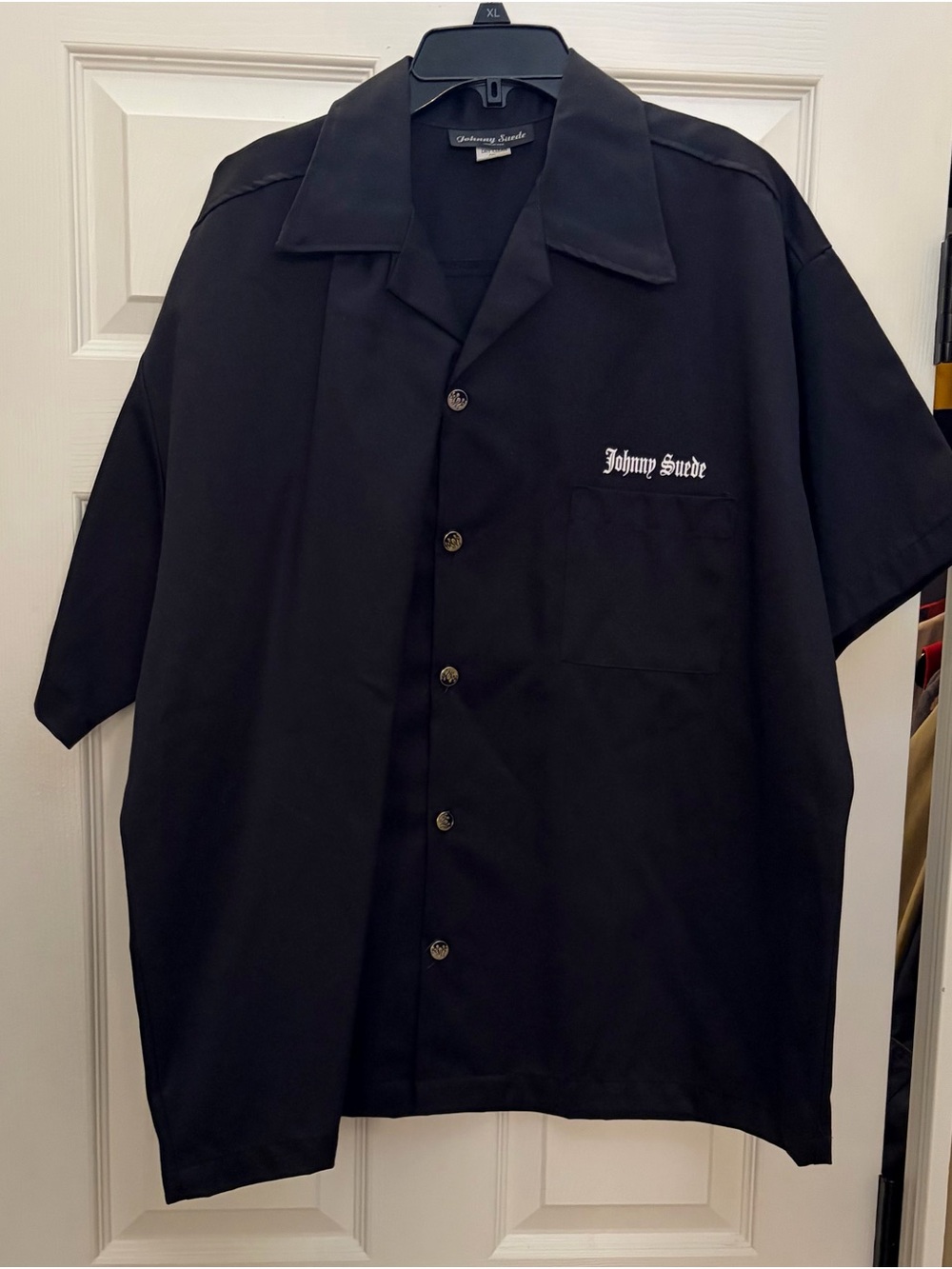 Johnny Suede Black Button-Up Shirt